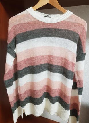 Нежный мохеровый шерстяной свитер , шерсть4 фото