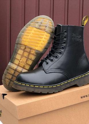 Черевики жіночі dr. martens 1460 хутро зимові чорні / черевики жіночі мартенси мартенси чорні8 фото