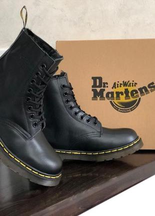 Черевики жіночі dr. martens 1460 хутро зимові чорні / черевики жіночі мартенси мартенси чорні3 фото