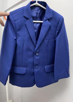 Піджак і желетка синього кольору2 фото