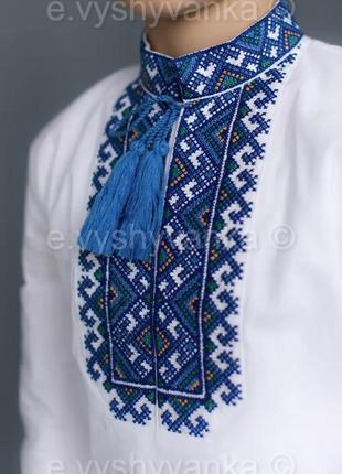 Вишиванка - сорочка біла з вишивкою "миколка"8 фото