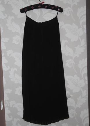 Шикарная черная юбка с плисе турция.3 фото