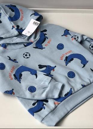 Худі на флісі h&m кофта з капюшоном 2-4 роки 4-6 років 6-8 років