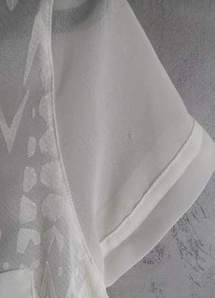 Блуза bershka легкая футболка кремовая белая4 фото