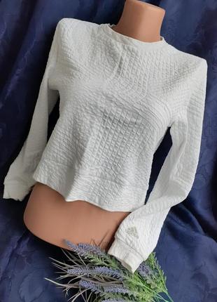 Свитшот perf sweatshirt укороченная гофрированная кофта лонгслив с рукавами спортивная божья коровка с разрезом на спине1 фото