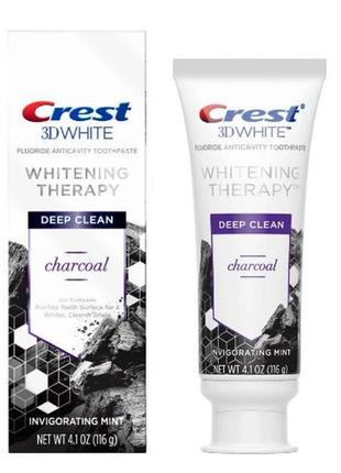 Отбеливающая зубная паста с углем crest 3dwhite whitening therapy charcoal