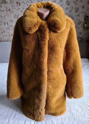 Жіноча плюшева шубка еко шуба hm2 фото
