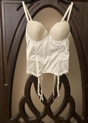 Шикарний, ажурний, корсет, ніжно, молочного кольору, від бренду: incity underwear3 фото
