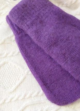 Рукавички ангарові сині, коричневі, фіолетові, бордові теплі рукавиці з хутром5 фото