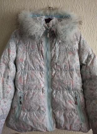 Пуховик двойная ткань, курточка пух на осень- зиму,ice bear2 фото