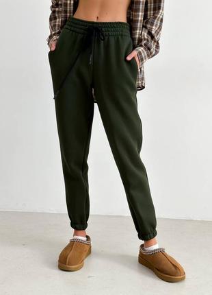 Штани, джогери на флісі хакі