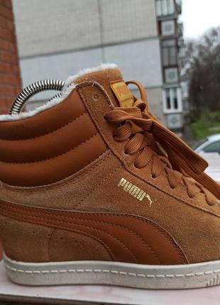 Утепленные ботинки, сникеры, кроссовки puma viky wedge4 фото