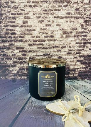 Свічка mahogany teakwood intense bath and body works