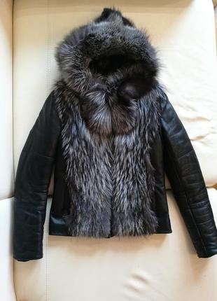 Зимняя кожаная куртка