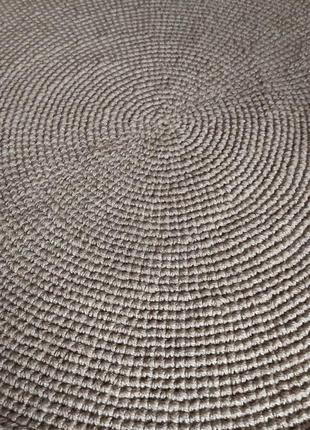 Великий круглий плетений килим. джутоий килимок6 фото