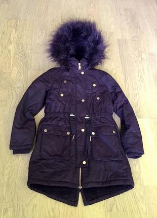 Парка зимова next/куртка  непромокаюча тепла на хутрі/ 6-9 років 134 см3 фото
