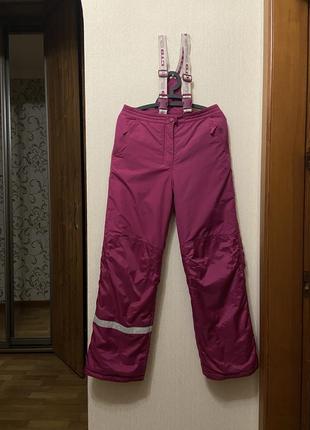 Тёплые лыжные штаны полукомбинезон lindex p. 1641 фото