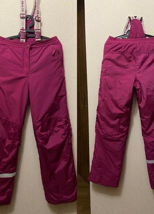 Тёплые лыжные штаны полукомбинезон lindex p. 1643 фото