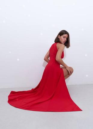 2 кольори | шикарна сукня максі в підлогу з розрізом | платье макси в пол с разрезом