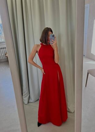 2 кольори | шикарна сукня максі в підлогу з розрізом | платье макси в пол с разрезом