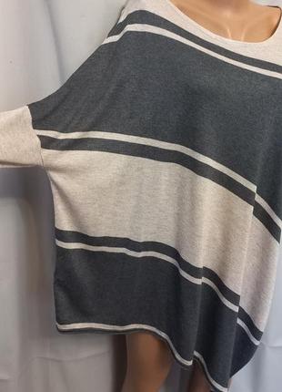 Стильная блуза, свитер, джемпер, в составе шерсть, оверсайз   №6kt