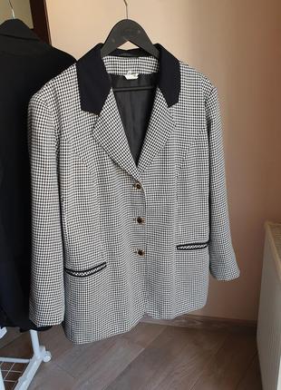 Винтажный блейзер пиджак в гусиную лапку