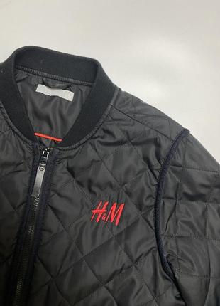 Куртка, бомбер, стеганка h&m big logo4 фото