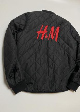 Куртка, бомбер, стеганка h&m big logo