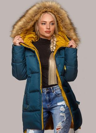 Женская зимняя куртка лиза 44-56 рр3 фото