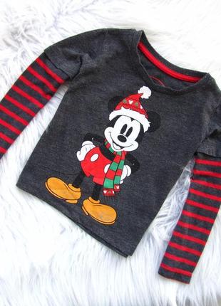 Свитшот лонгслив кофта новогодний новорічний новый год микки маус mickey mouse rebel