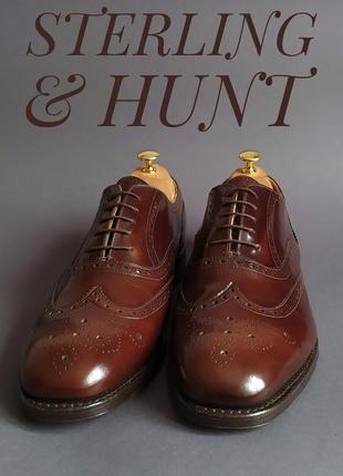 Туфлі оксфорди броги sterling & hunt англія 44,5-45р.