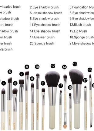 Набор кистей для макияжа maange makeup brush set wood коричневый (22шт)3 фото