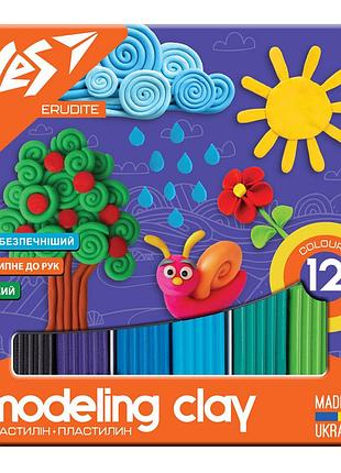 Пластилін yes "erudite", 12 кол., 240г