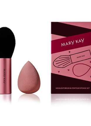 Продам набор из кисти для хайлайтера и спонжа для контуринга мери кей mary kay