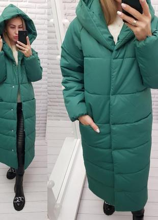 Aiza куртка зимова жіноча пуховик теплий пальто а521 від aiza зелений зелена зеленого кольору2 фото