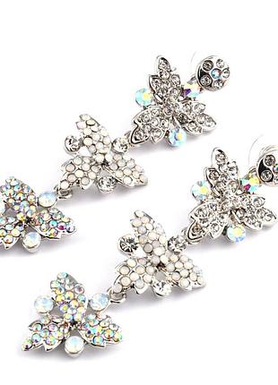 Сережки вечірні зі стразами сг3880-1