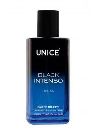 Чоловіча туалетна вода unice black intenso, 100 мл