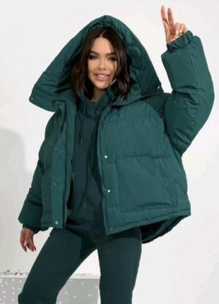 Тепла куртка пуховик в стилі zara відмінна якість🥰3 фото