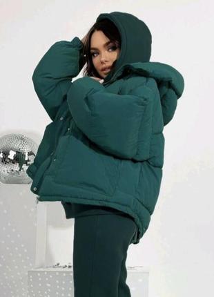 Тепла куртка пуховик в стилі zara відмінна якість🥰4 фото