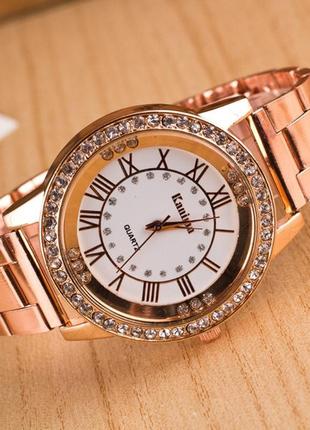 Наручные часы для женщин металлические розовое золото kanima