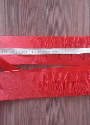 Рукавички жіночі атласні жатка, довгі 47-48 см( в лікоть) червоні