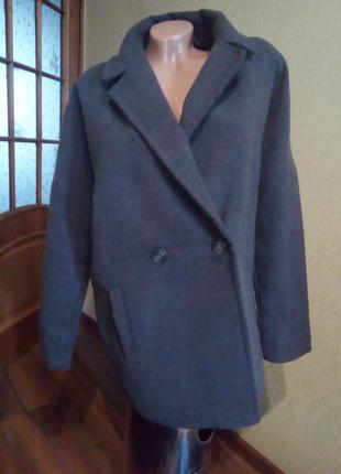 Трендовое прямое пальто осень-весна р. 42-44