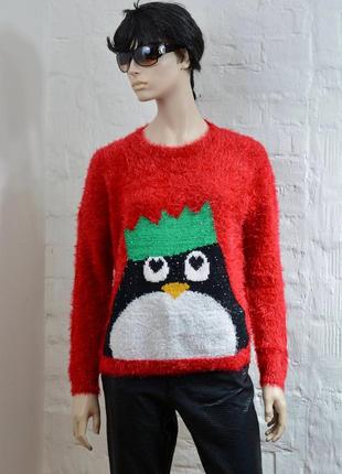 Тёплая зимняя новогодняя кофта свитер джемпер реглан праздничное6 фото