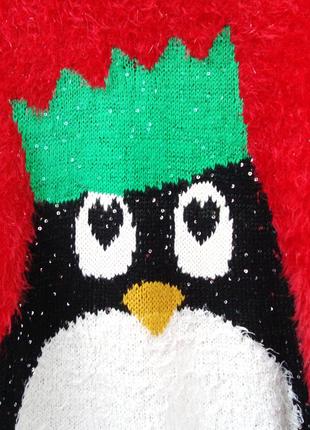 Тёплая зимняя новогодняя кофта свитер джемпер реглан праздничное2 фото