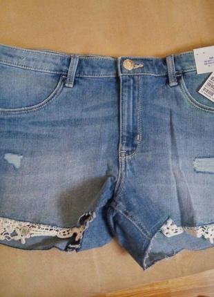 H&m шорты джинсовые девочке р.13-14 ,14+ лет2 фото