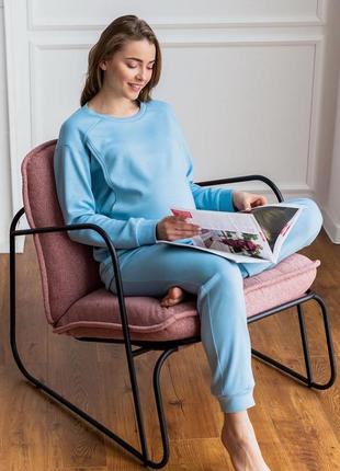 👑vip👑 піжама тепла для вагітних і годуючих матусь піжамка з начосом2 фото