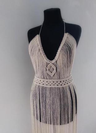 В наличии, акция, за полцены! ⭐пляжное платье макраме