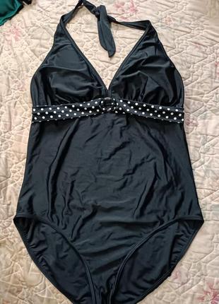 Очень красивый стильный сплошной купальник с бассейном большой размер