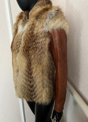 Шуба-меховая жилетка из меха арктической лисы, короткая шуба из натурального меха лисы,3 фото