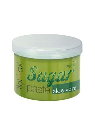Цукрова паста в банку, цукрова паста для депіляції italwax - алое віра organic line,